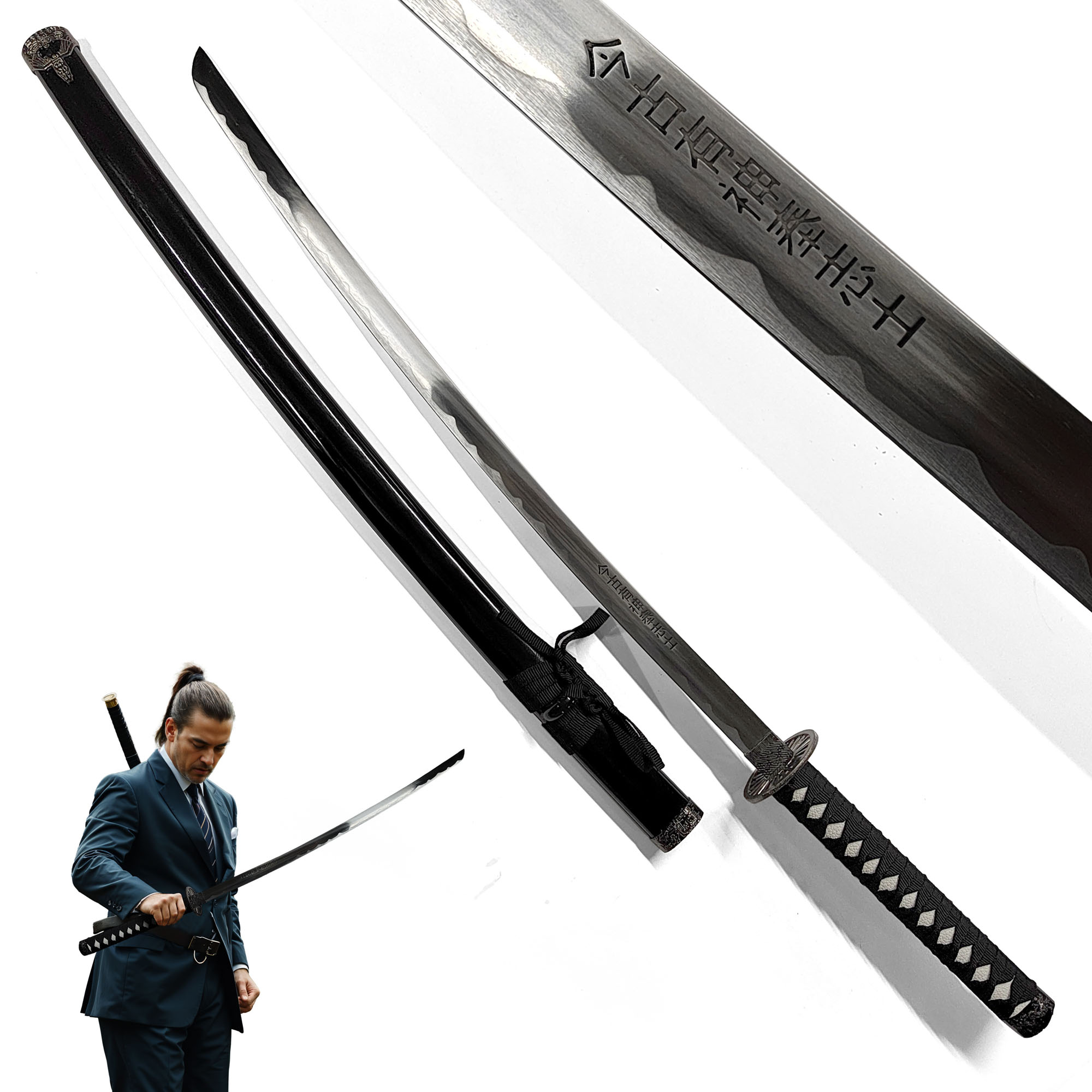 Katana der Heiligen Sakura – Meisterhaftes Samurai-Schwert mit Scheide